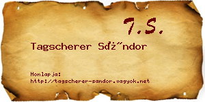 Tagscherer Sándor névjegykártya
