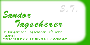 sandor tagscherer business card